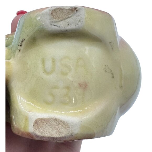 Vintage Shawnee Rickshaw Planter Asian Man Pulling Cart Wagon Bonzai Planter 539 - Picture 6 of 7